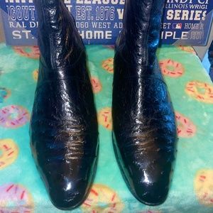 Mauri Midnight Blue Ostrich boots SZ11.5